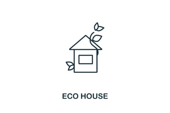 Eco House Icon: Enhancing Sustainable Real Estate Design and Communication