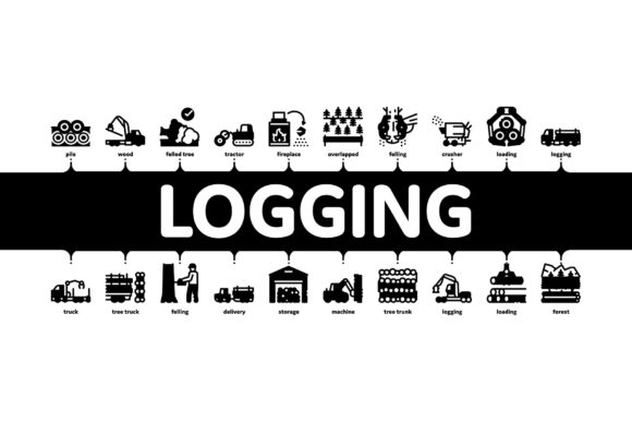 Elevating Forestry Communications with Wood Logging Industry Minimal Design Assets