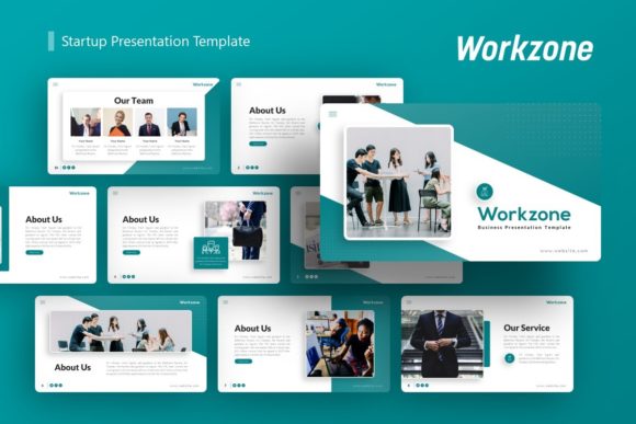 Evaluating Presentation Template - Workzone for Professional Business Needs