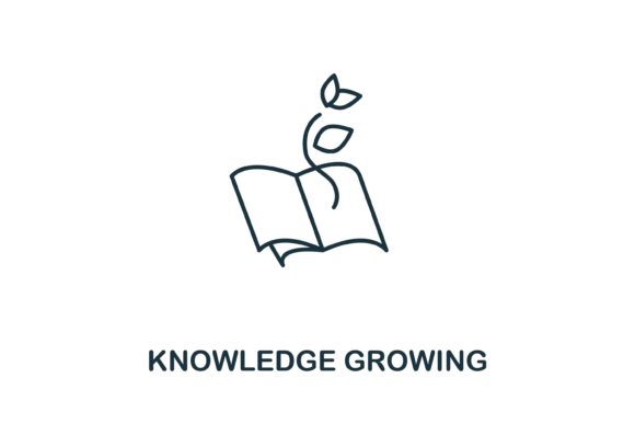 Knowledge Growing Icon: Visualizing Intellectual Expansion in Modern Design