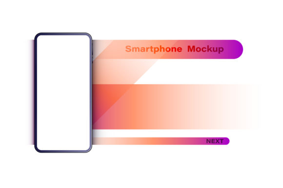 Realistic Smartphone Mockup with Blank S for UI Design